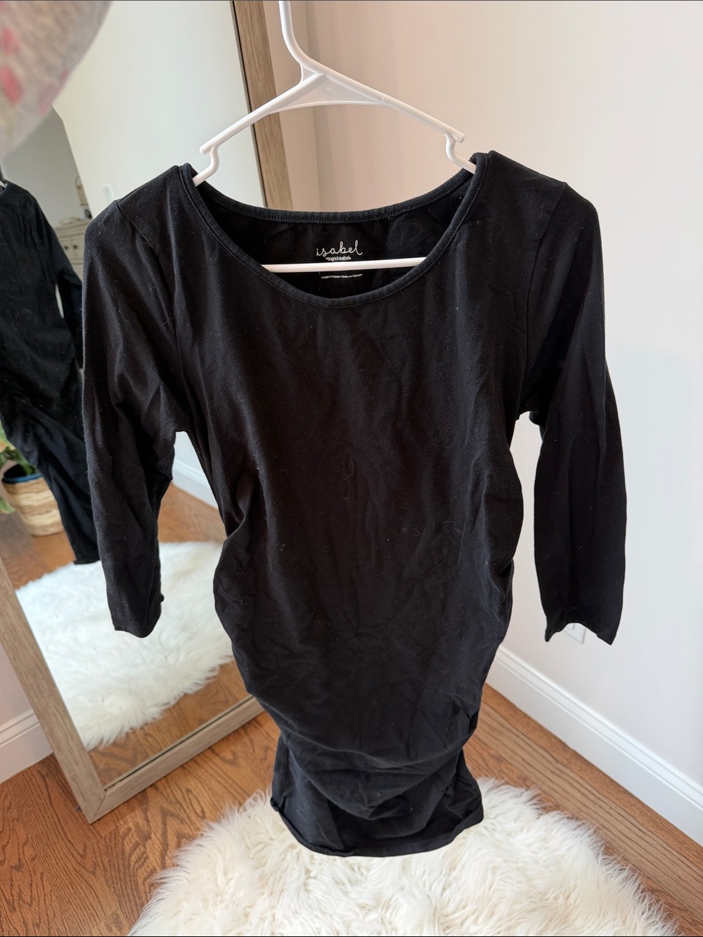 Maternity Black Scoop Neck Women's dress